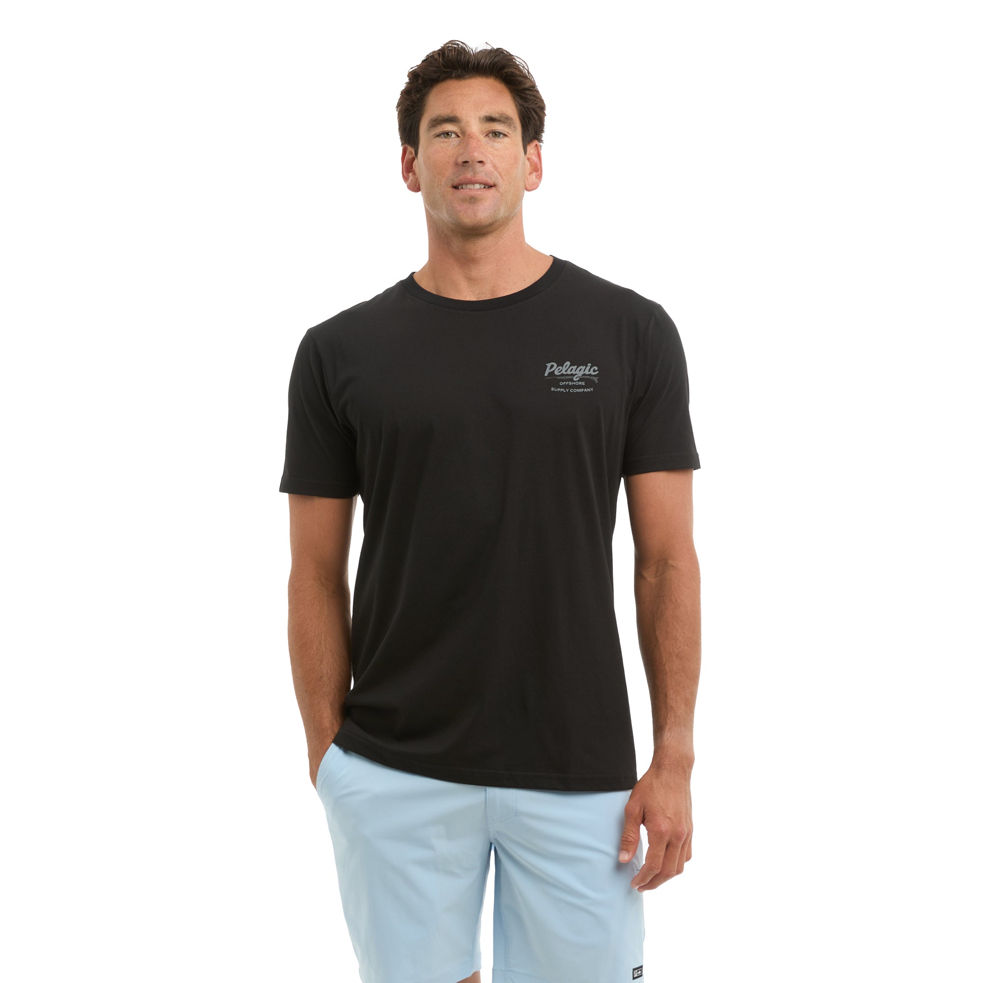 Pelagic Gunner t-shirt uomo nera cotone