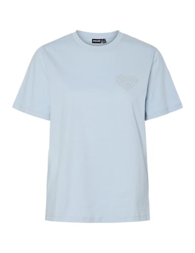 Pieces Pctara SS T-shirt donna blu M stampata
