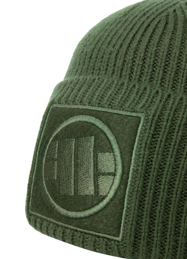 Pitbull Logo beanie verde oliva berretto invernale