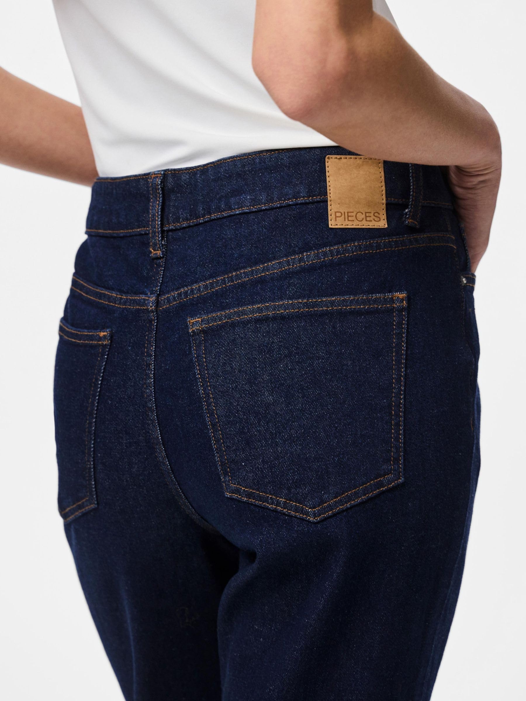 Pieces Pckelly jeans donna dritti vita media 27W 30L
