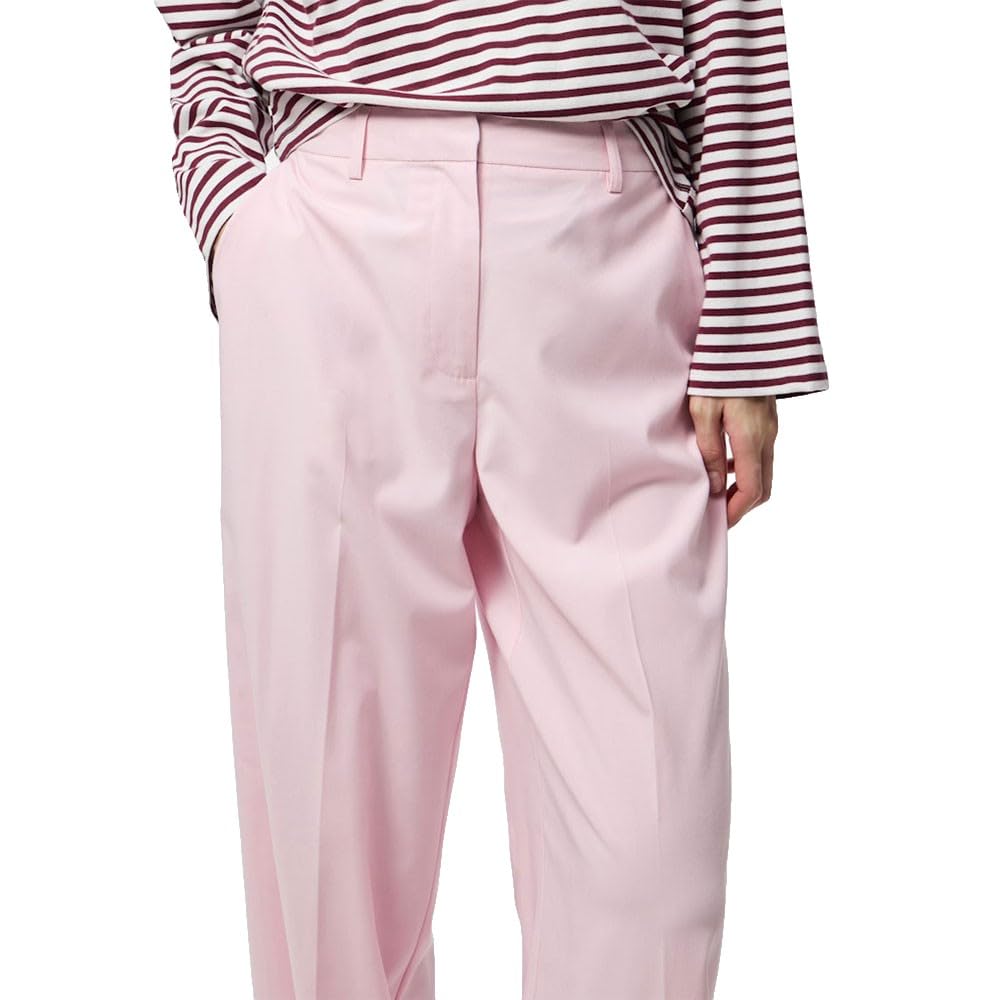 Pieces Rosa Wide pantaloni donna 2XL vita alta cotone