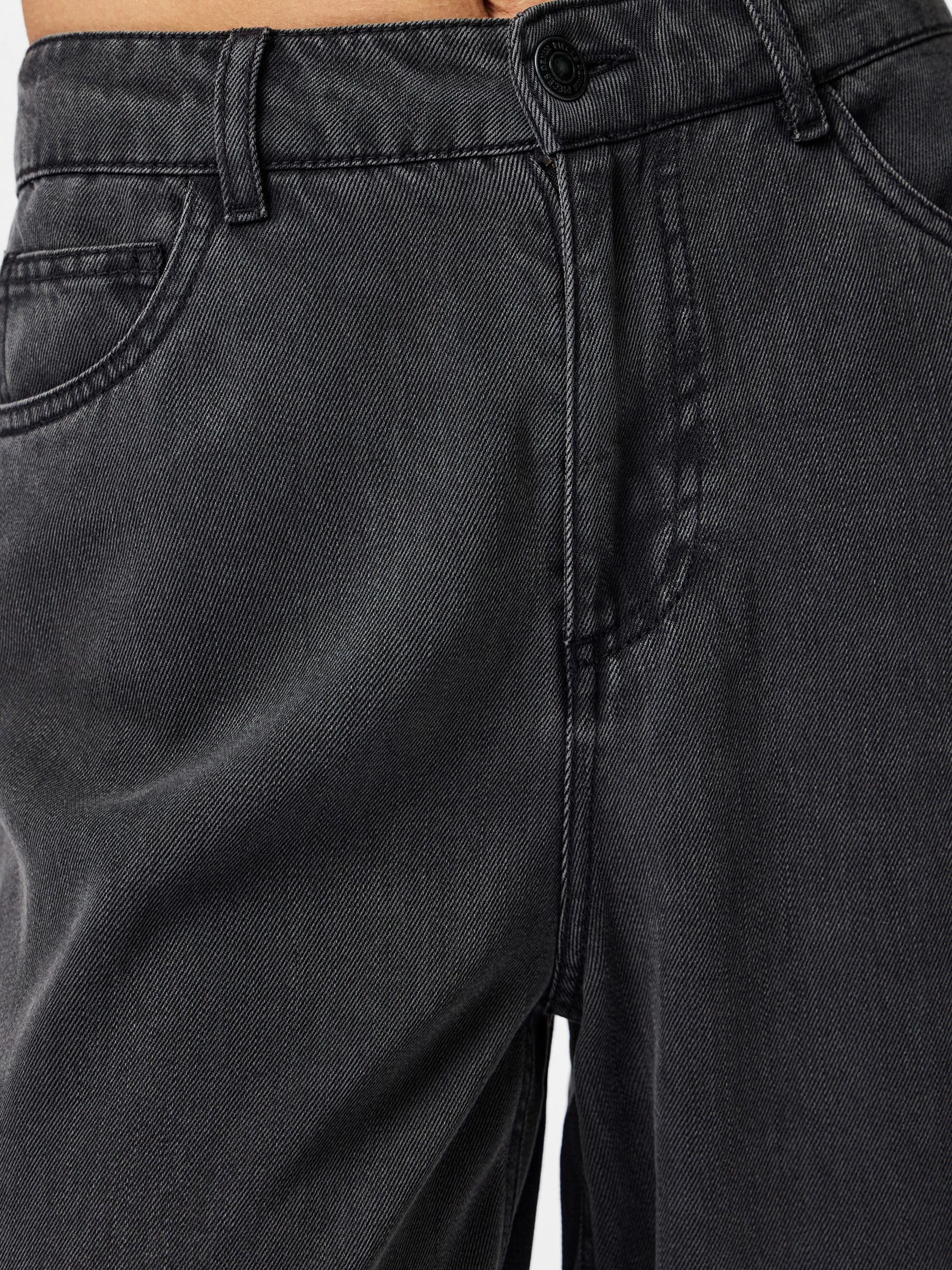 Pieces Pcsmidi MW jeans larghi donna 30W 32L grigio uso quotidiano