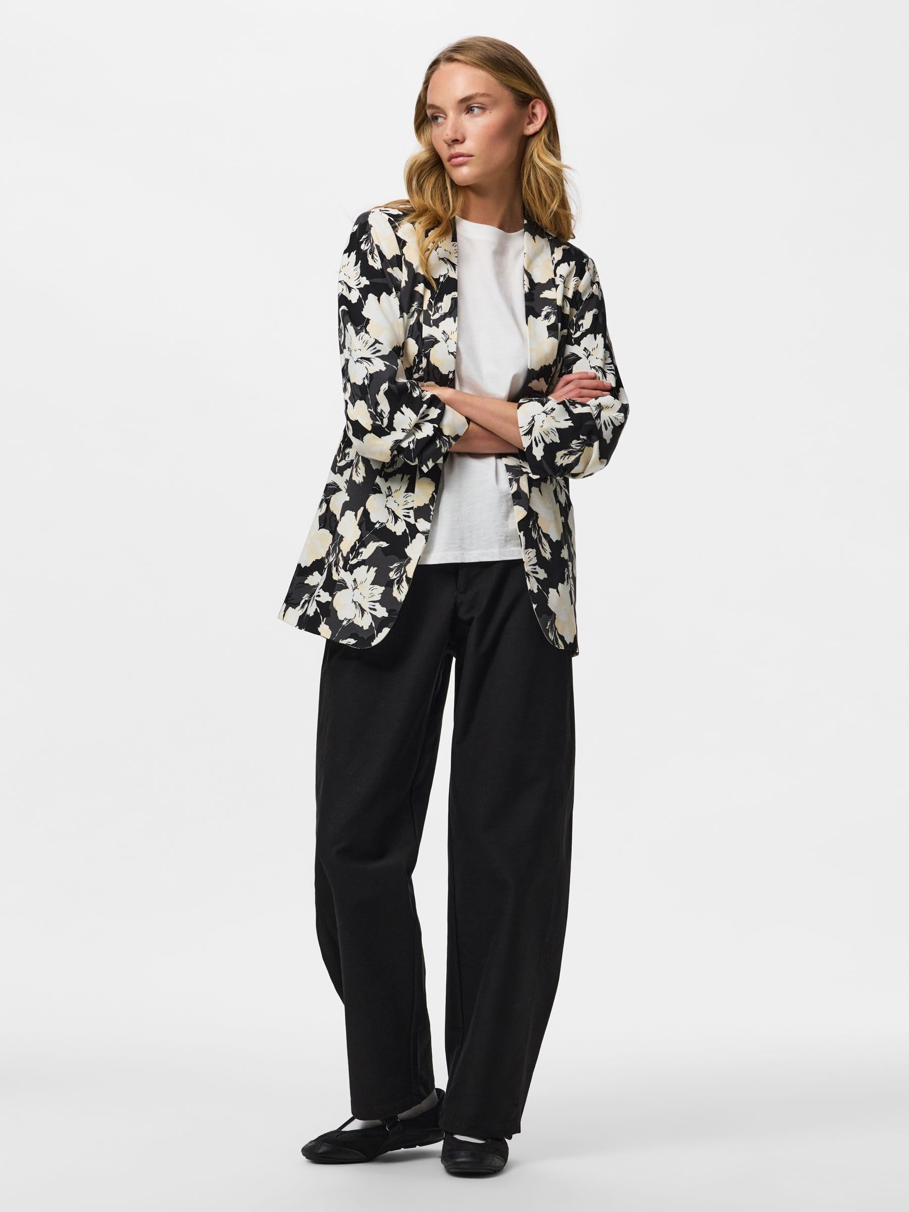 Pieces Pcbosella blazer donna stampato manica 3/4