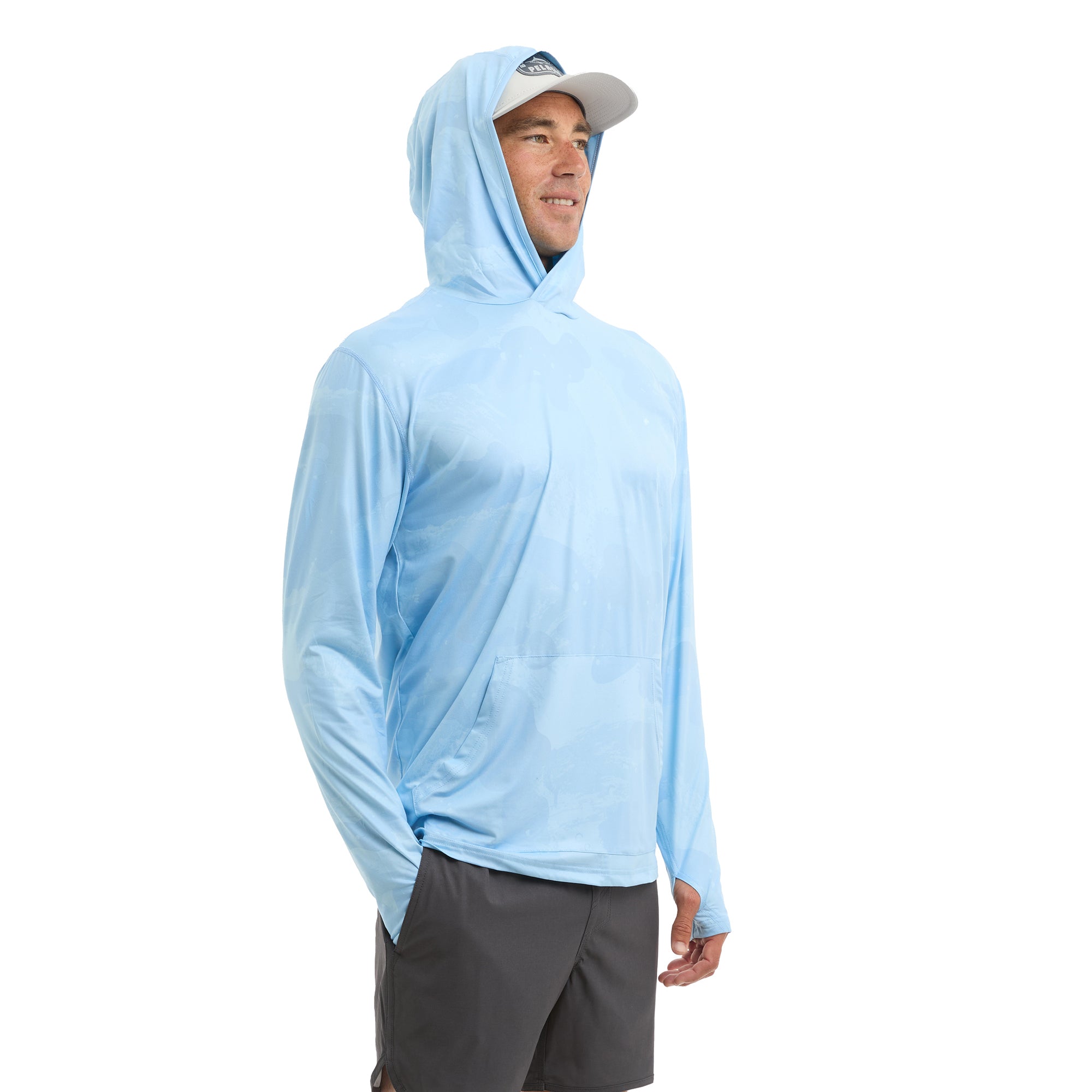 Pelagic Freespool maglia manica lunga uomo azzurra UPF 50+