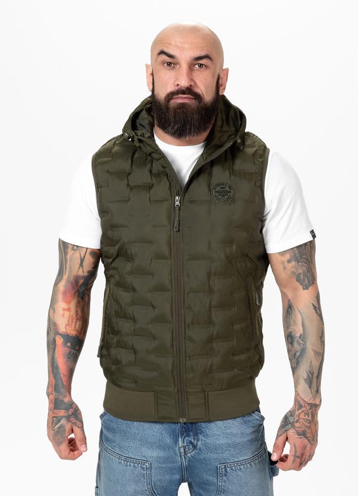 Pitbull Eclipse gilet uomo con cappuccio smanicato