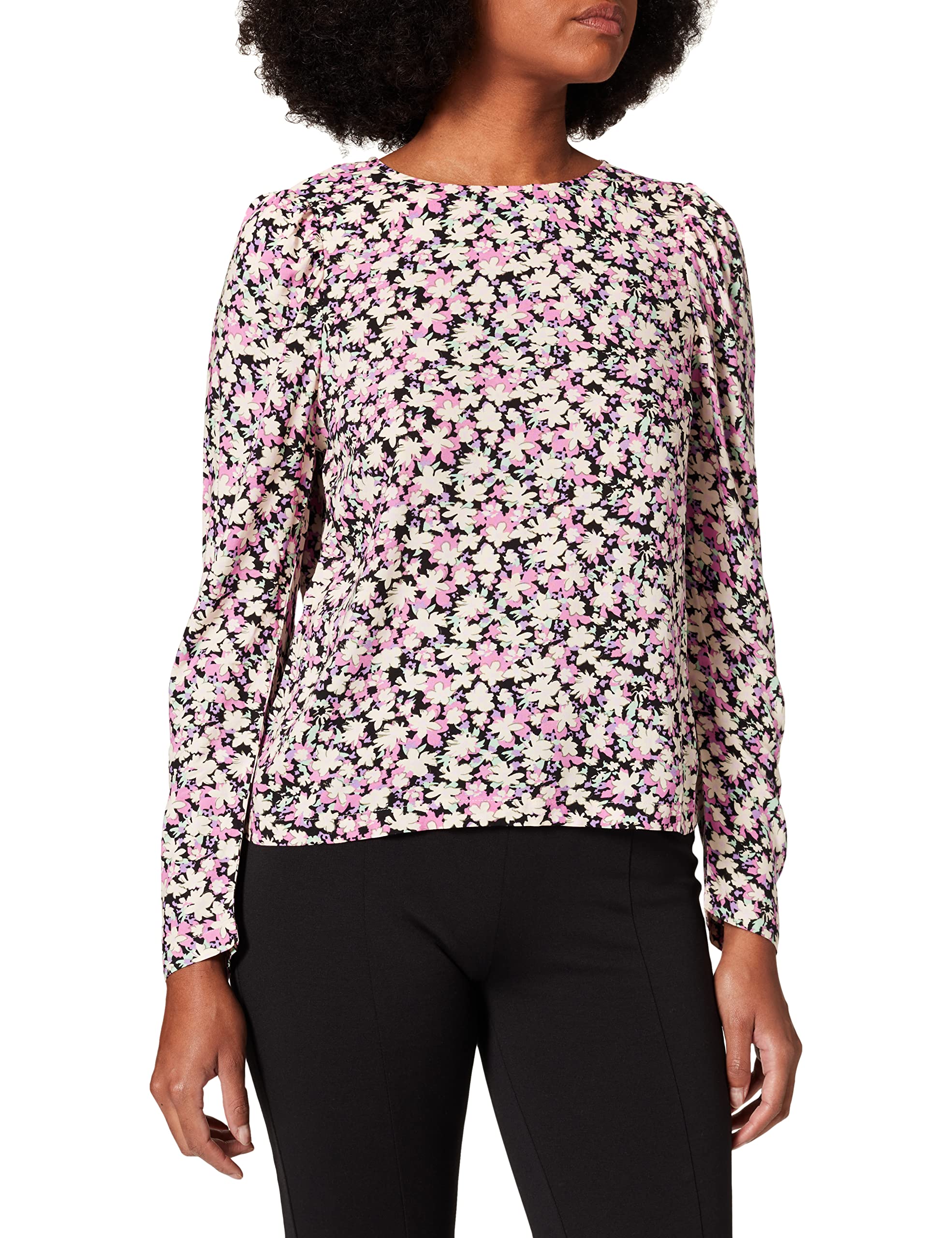 Pieces Pccarly LS Top BC camicia donna XS fiori viscosa