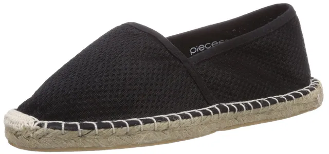 Pieces Haisha Espadrillos Mesh espadrillas donna nere in tela