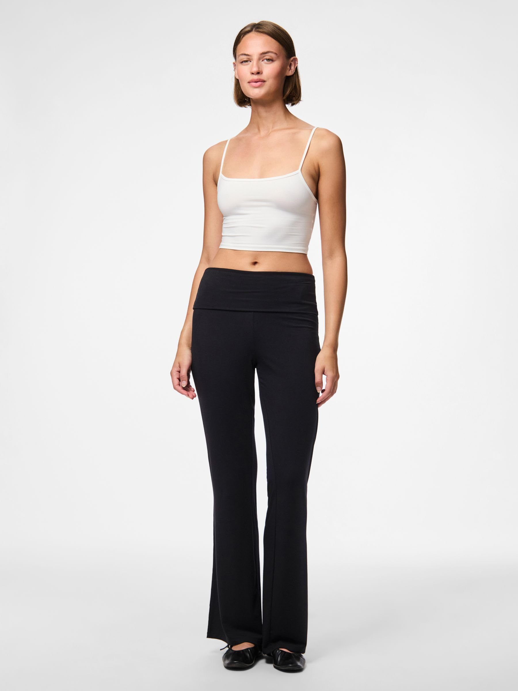 PIECES Pcmaliva Flared Pants Jrs Noos BC pantaloni svasati jersey