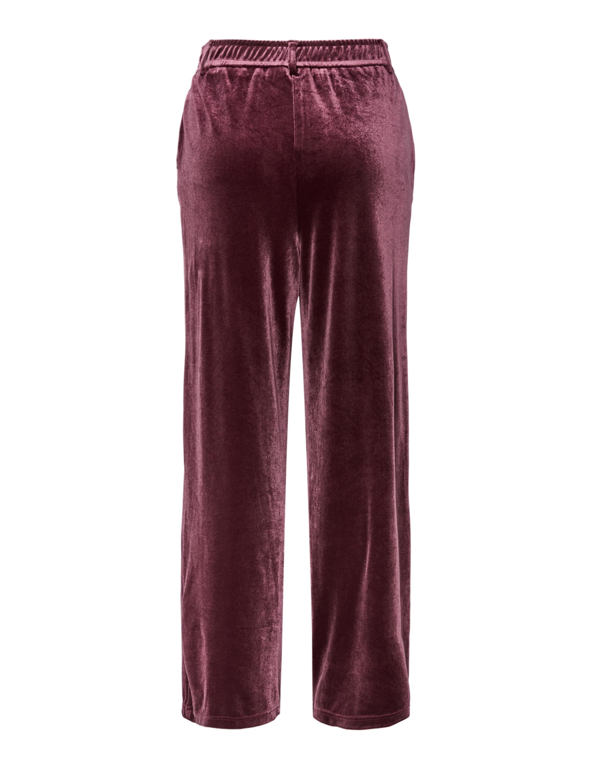 Pieces Pcbosella Velour Pantaloni Donna Vita Alta Larghi