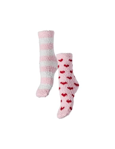 Pieces Pcjoy Xmas Calzini Donna Salsa 2 paia fluffy
