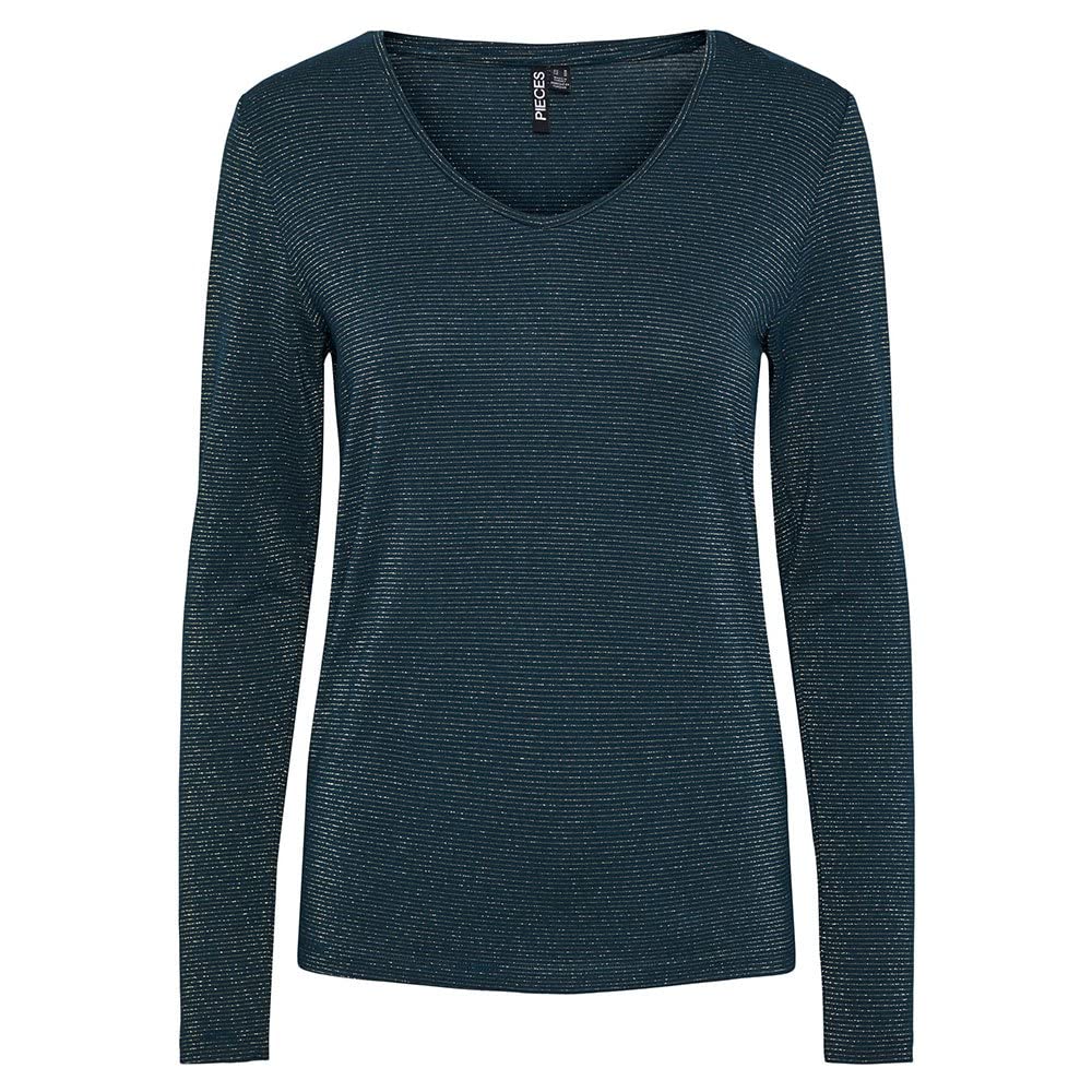 PIECES Billo Pcbillo maglietta donna maniche lunghe lurex