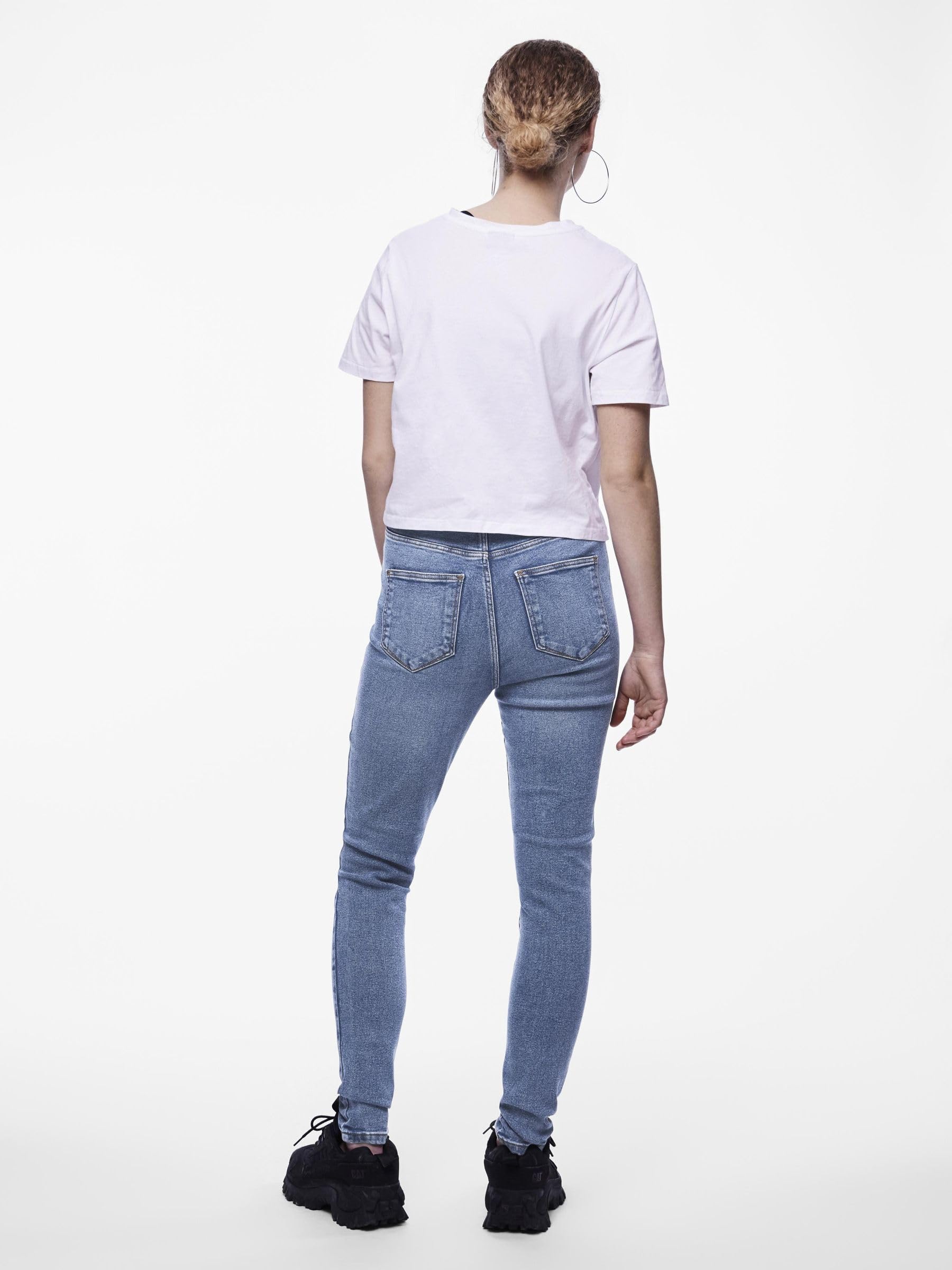 PIECES Pcdana HW Dest Skinny Jeans Mb402 Noos jeans L vita alta