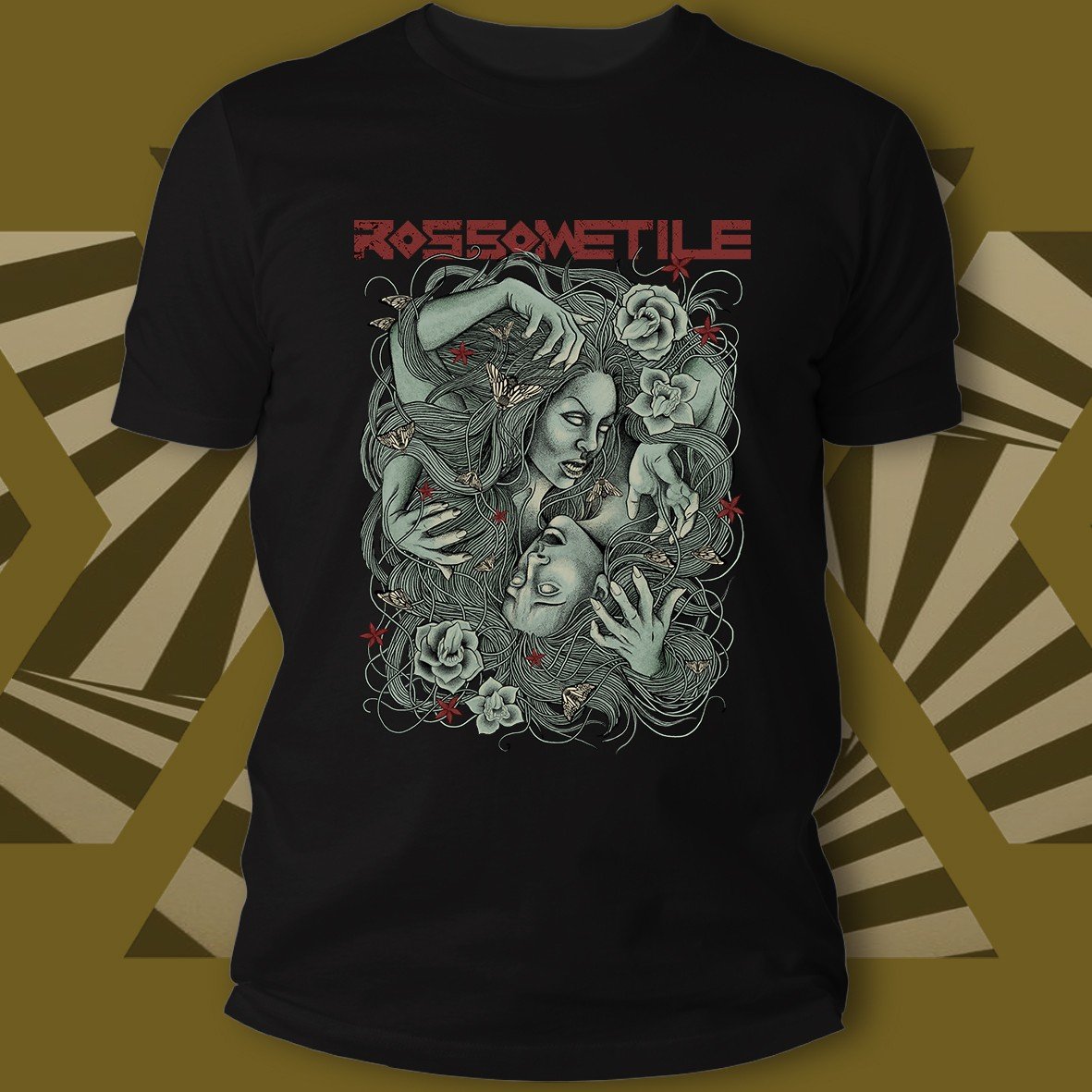 Matrix Music Store Rossometile Art 1 t-shirt cotone organico