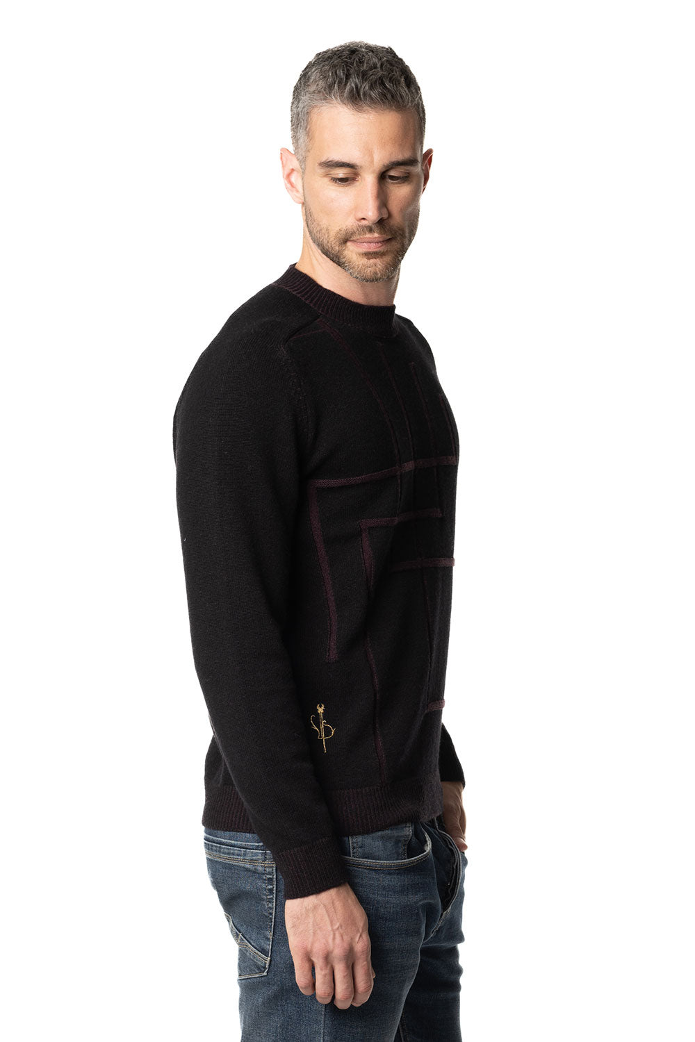 Vittoria Paci Girocollo Cashmere Grigio Scuro Uomo
