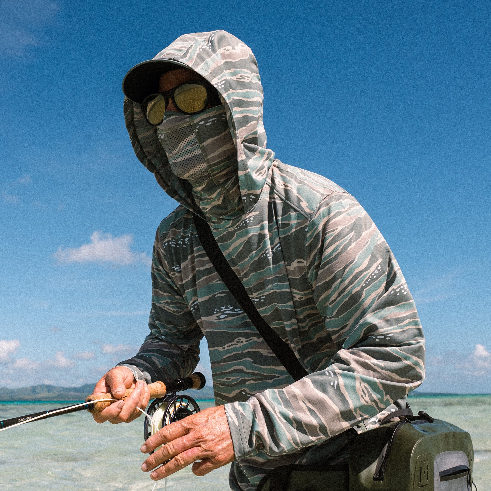 Pelagic Exo-Tech felpa uomo mangrove UPF 50+