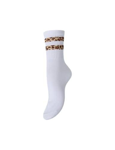 Pieces Pcmebby Leo Lurex calzini neri 2 pezzi animalier