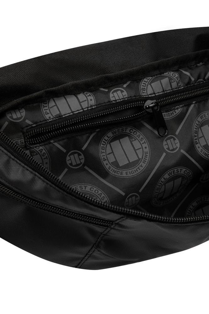 Pitbull marsupio nylon nero universale logo