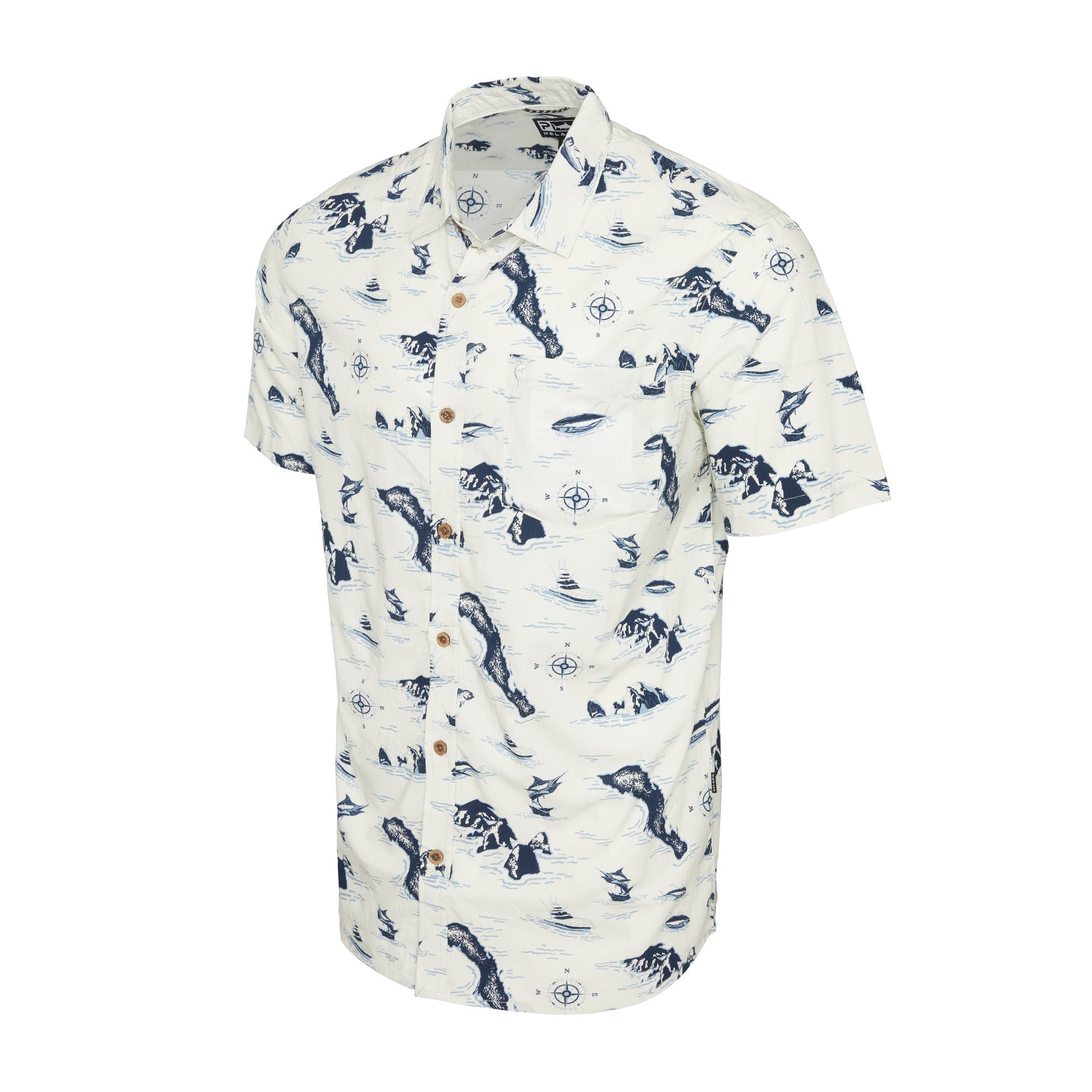 PELAGIC Knockdown camicia uomo Bone UPF 50+