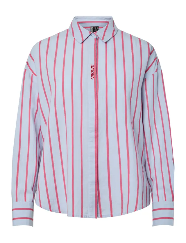 Pieces Pcjavia LS Stripe camicia donna S a righe