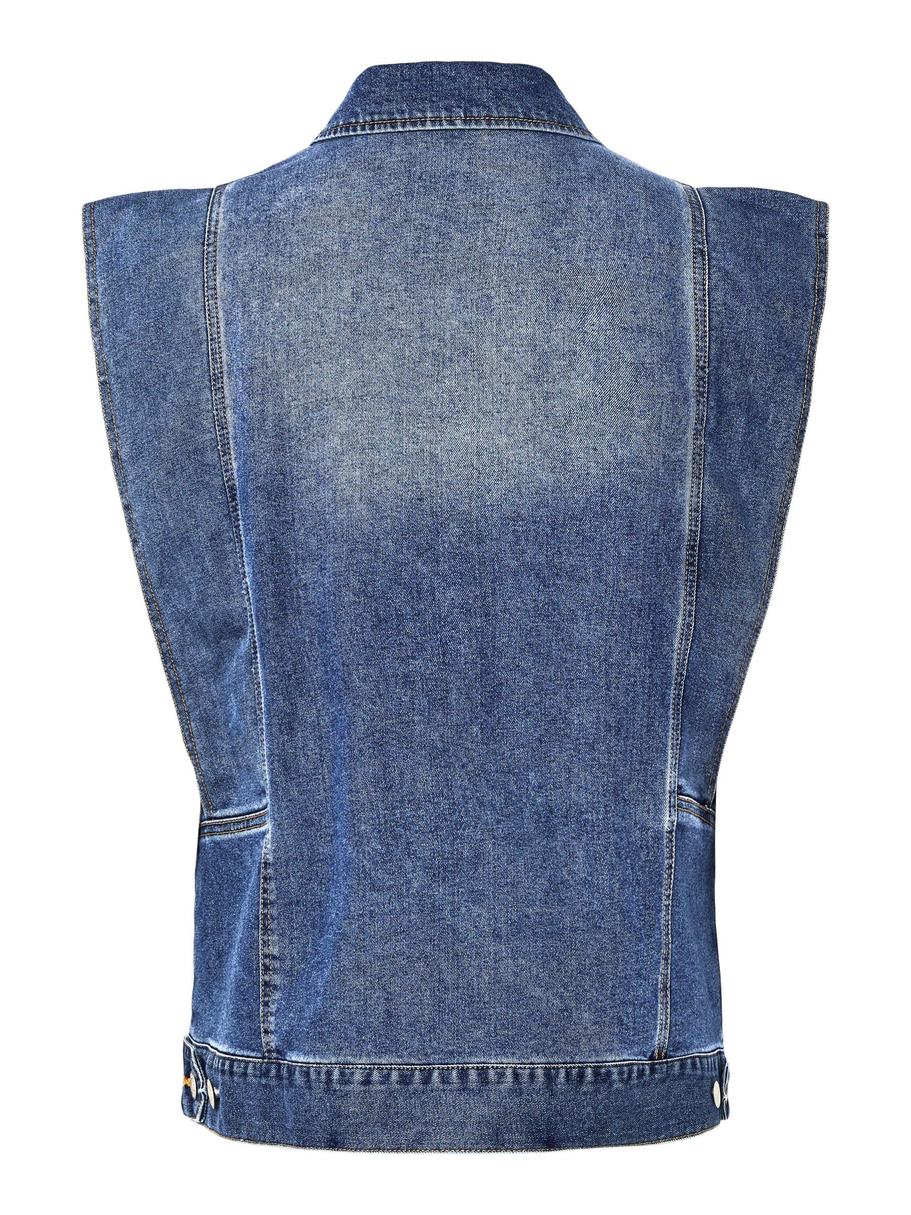 Pieces PCFemma gilet jeans XS denim blu