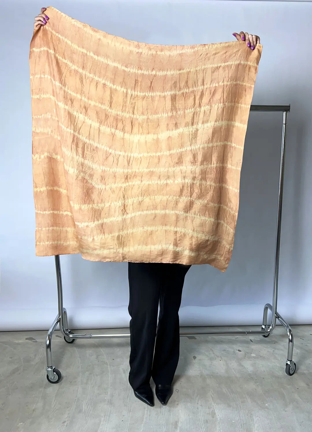 el.residu Sima #5 foulard seta arancione taglia unica traspirante