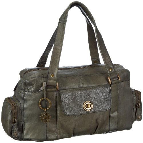 Pieces Totally Royal Leather Small borsa donna verde pelle