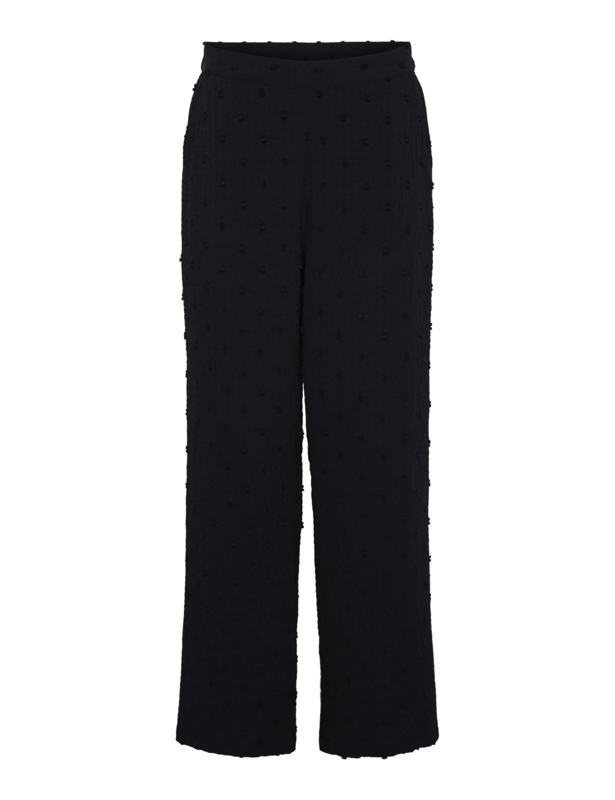 PIECES Pcnovalee HW pantaloni donna neri a pois vita alta