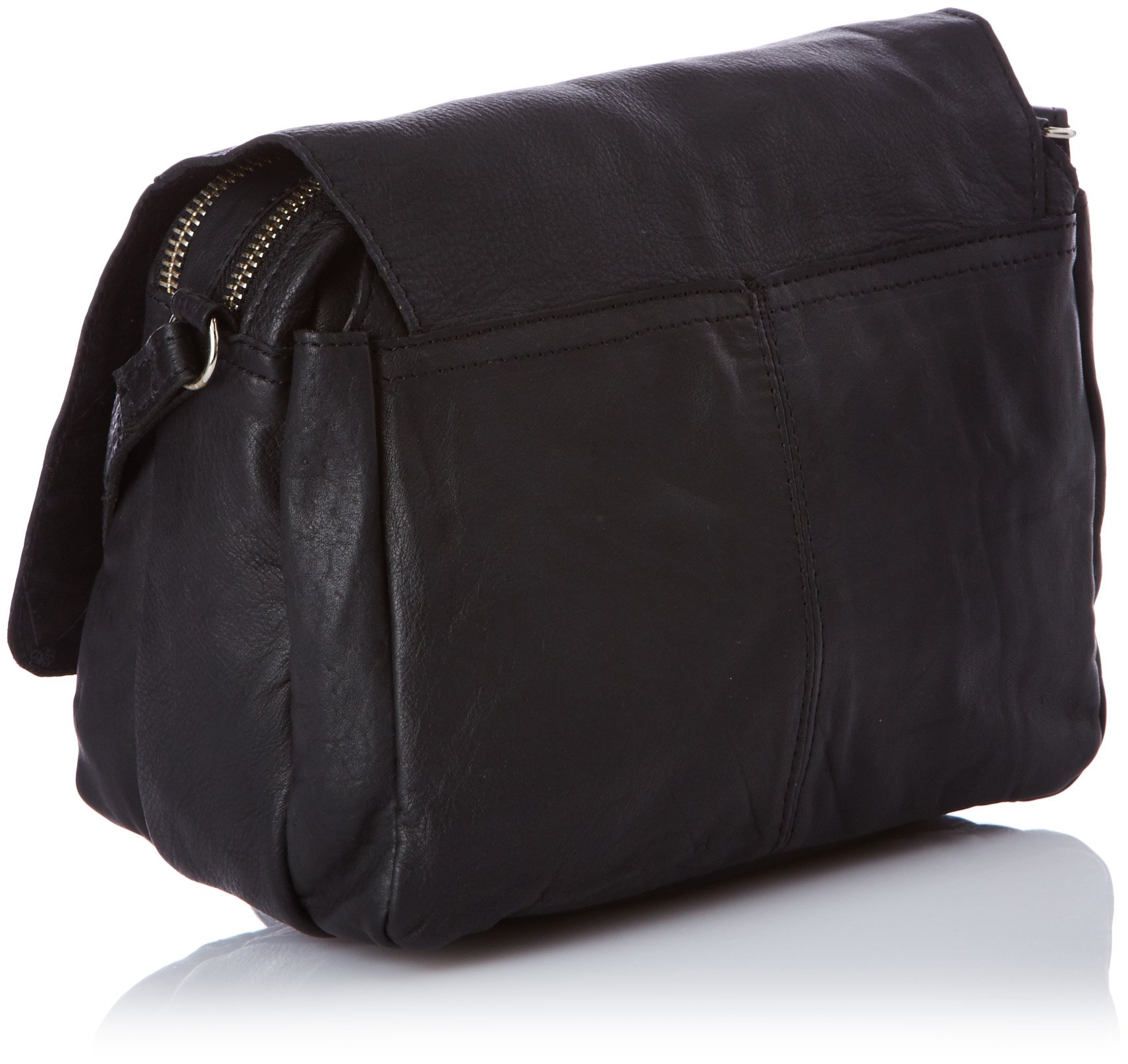 Pieces Siff Leather Cross Over borsa tracolla nera