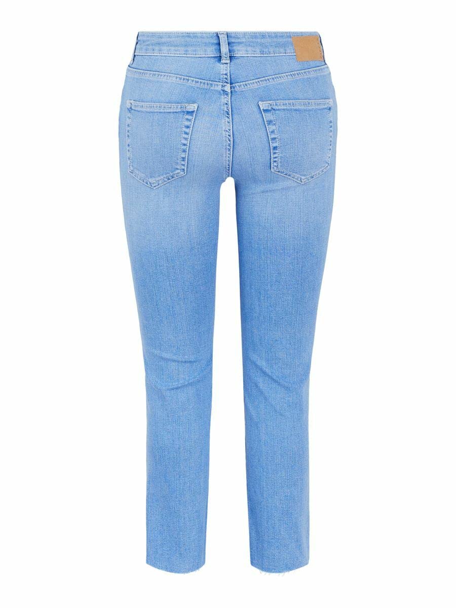 Pieces Pcdelly MW Straight Electric Blue BC jeans M