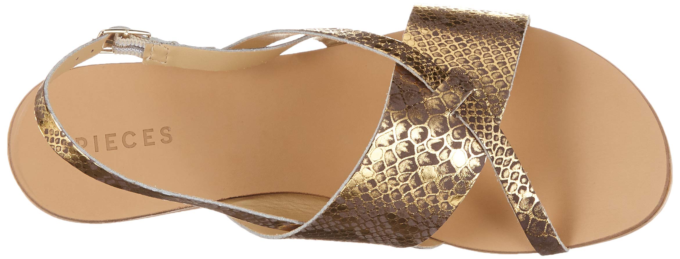 Pieces Psjoyce Leather sandali animalier donna