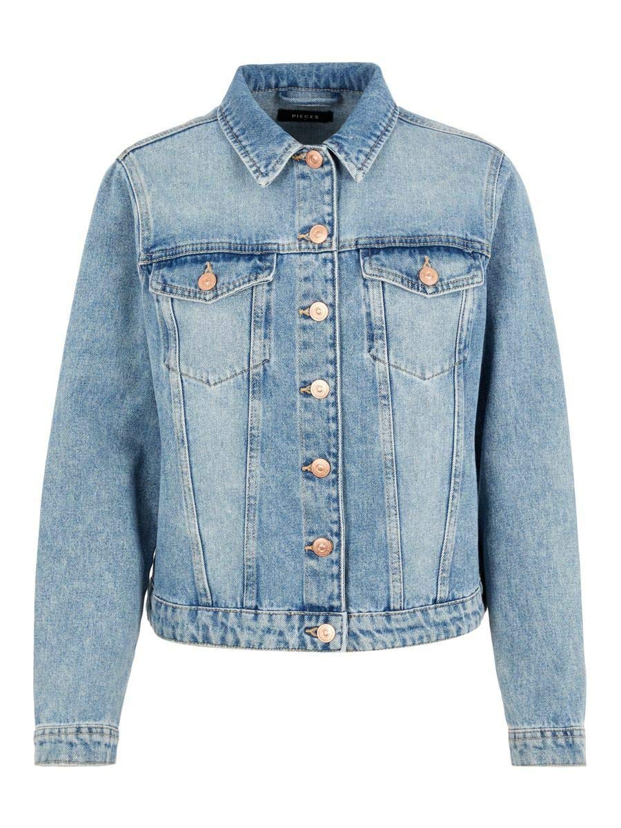 Pieces Pclou L/S Denim Jacket giacca jeans taglia S