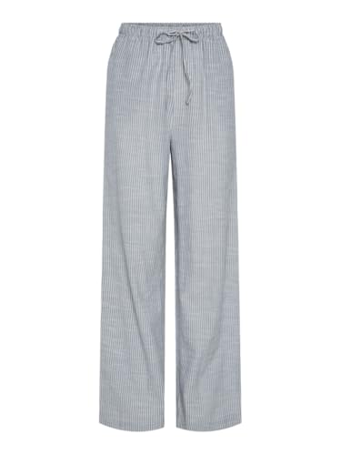 Pieces Pcapia HW Wide Pants pantaloni donna blu a righe