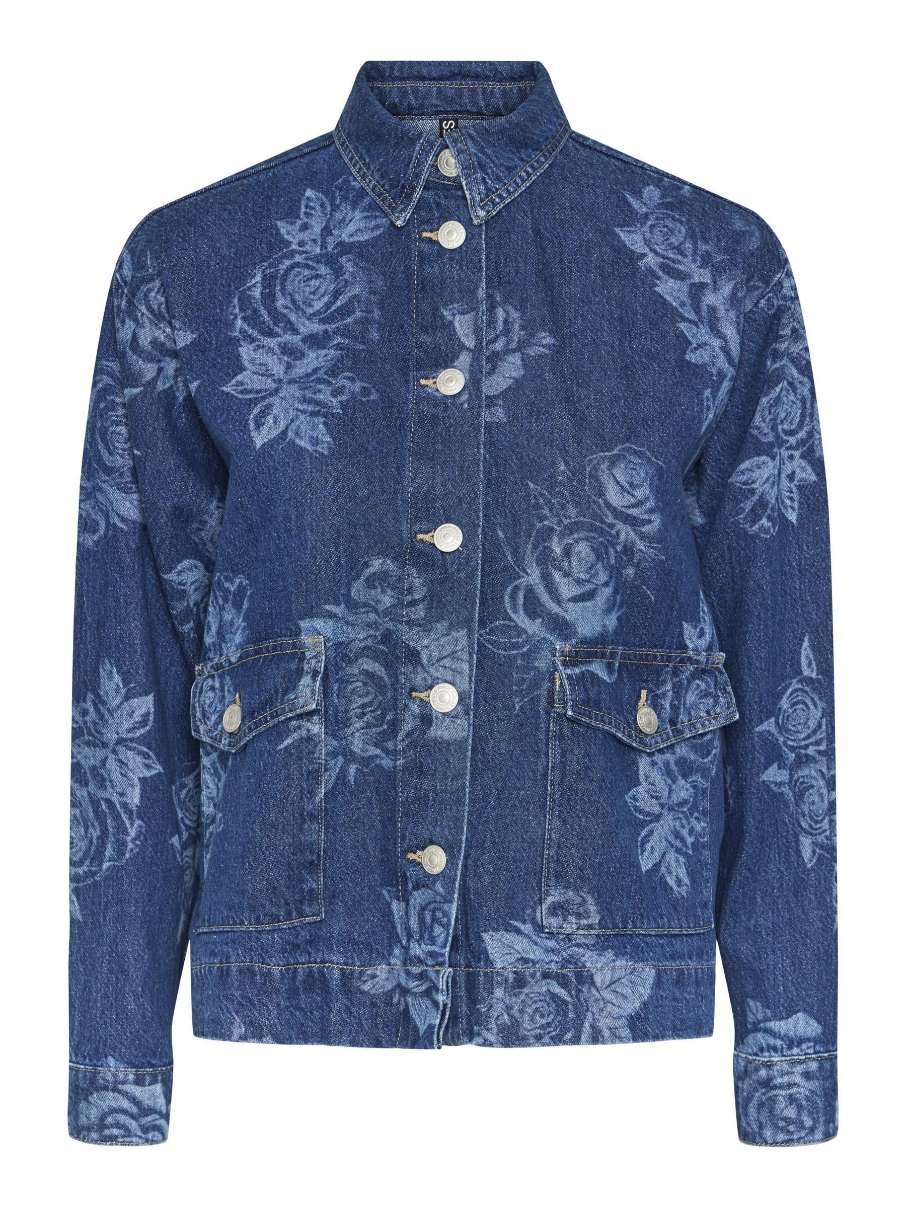 Pieces Pcflora camicia jeans donna XS stampata