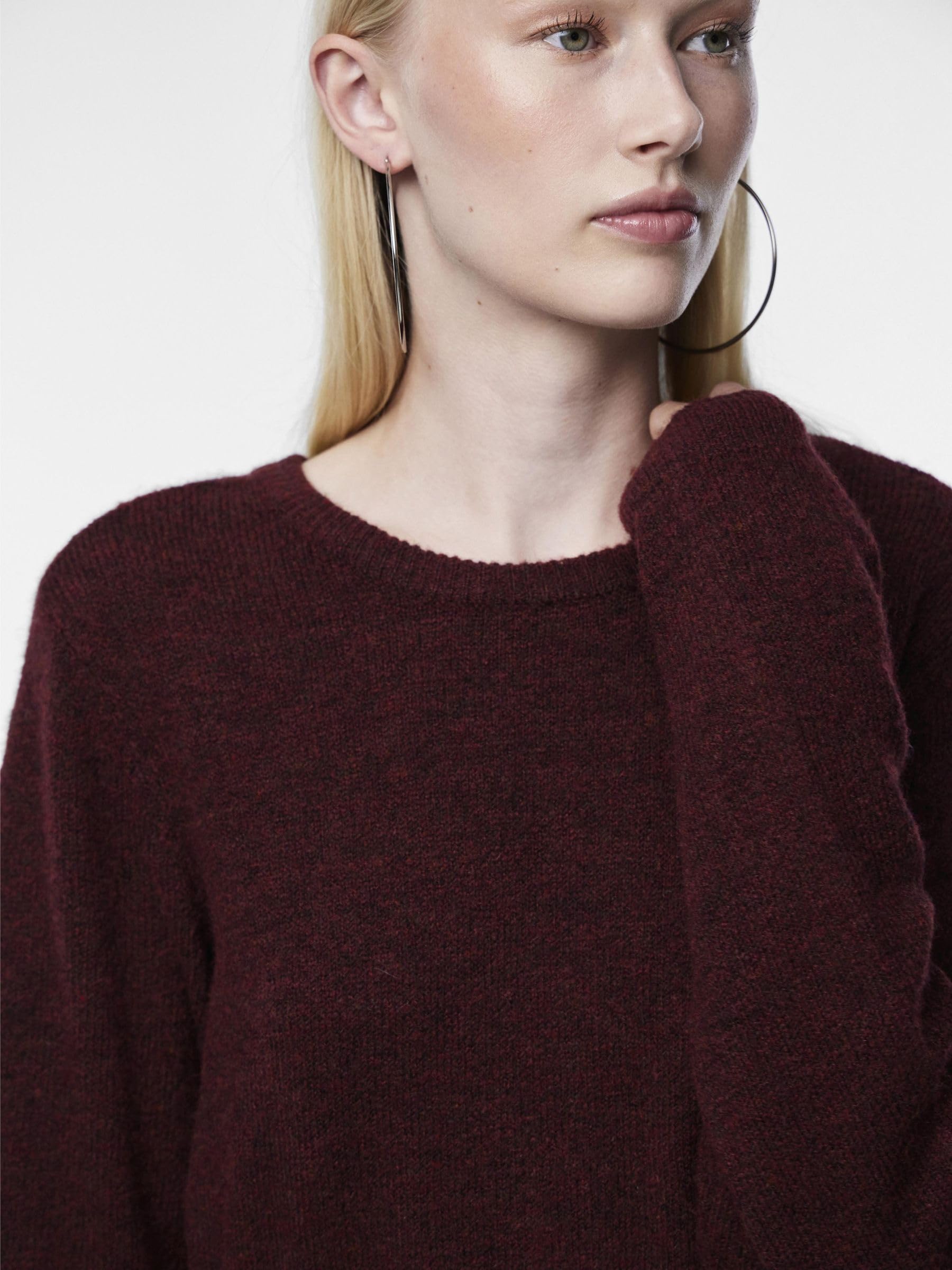 PIECES Pcjuliana LS O-Neck Knit Dress Noos BC vestito cotone