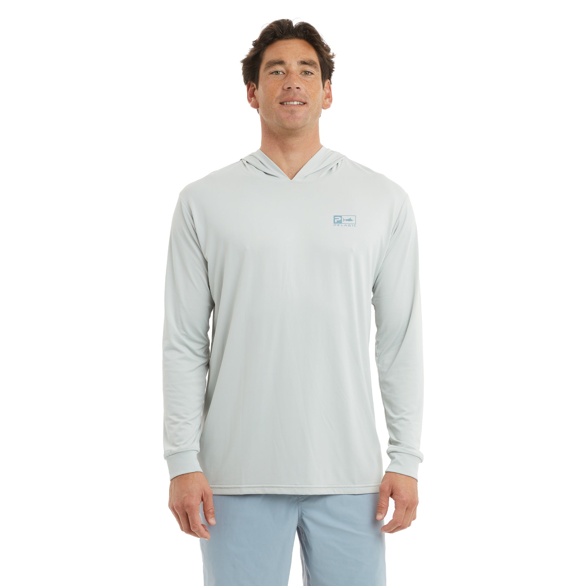 Pelagic Aquatek Rusted Icon maglia pesca grigio chiaro
