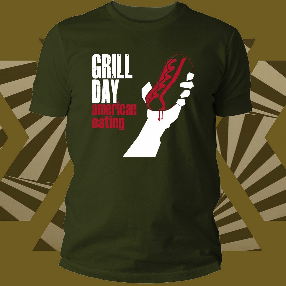 Matrix Music Store Grill Day American Eating t-shirt unisex stampa