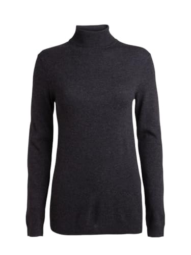Pieces Pcriver Wool Roll Neck Felpa Donna M Blu Lana