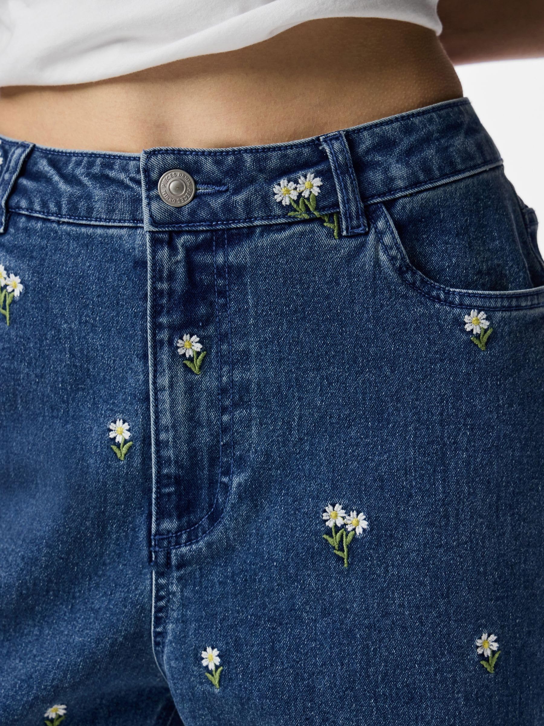 Pieces Pcflora HW Straight jeans donna 26W/30L dritti