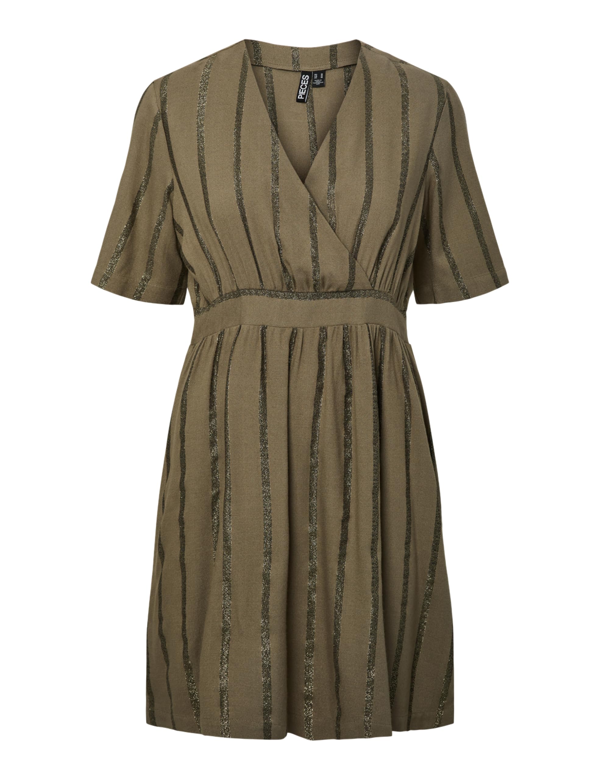 Pieces Pcbrigitte SS V-Neck Wvn Dress FC vestito M scollo a V