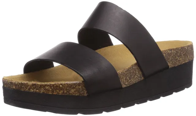 Pieces Ps Tayly Leather Sandal sandali donna neri 38 EU pelle