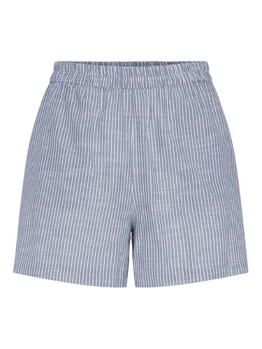 PIECES Pcapia HW Shorts Pantaloncini XS a righe blu