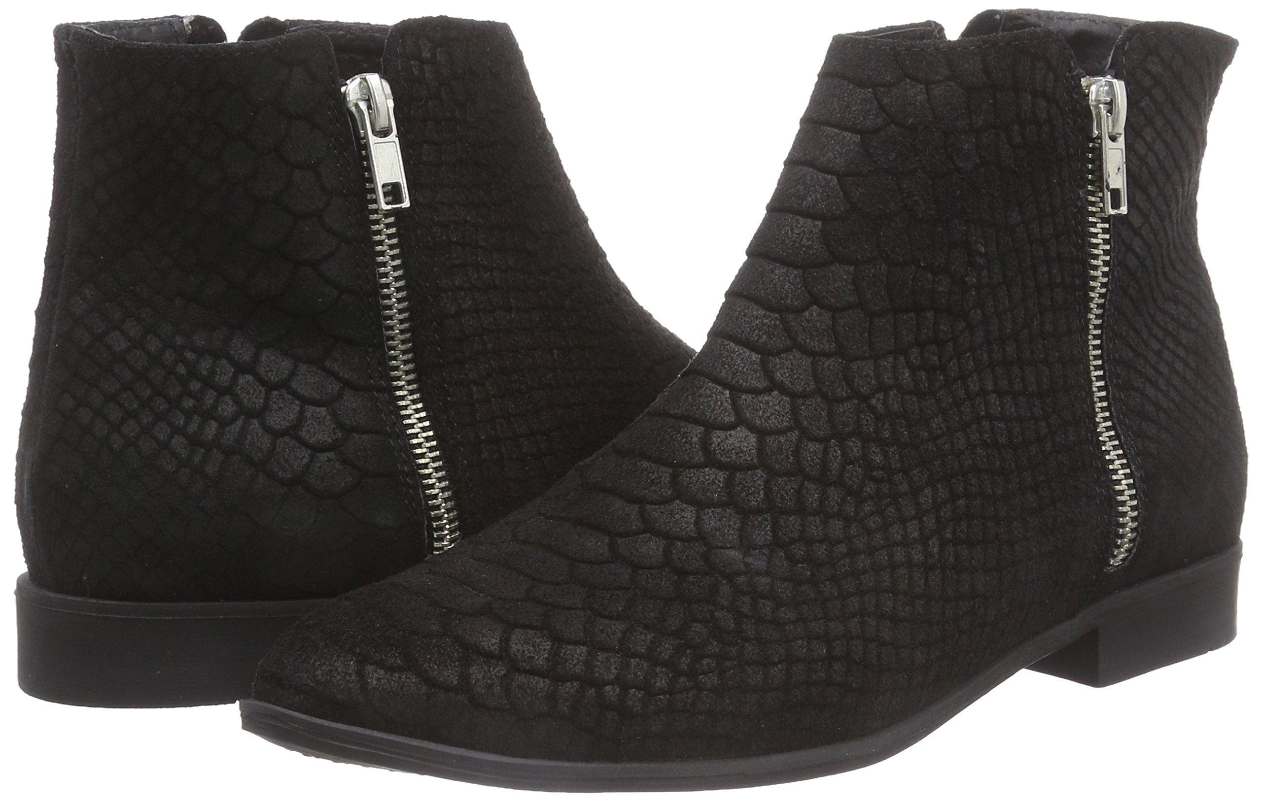 Pieces Psutara Suede Zipper Boot stivali neri