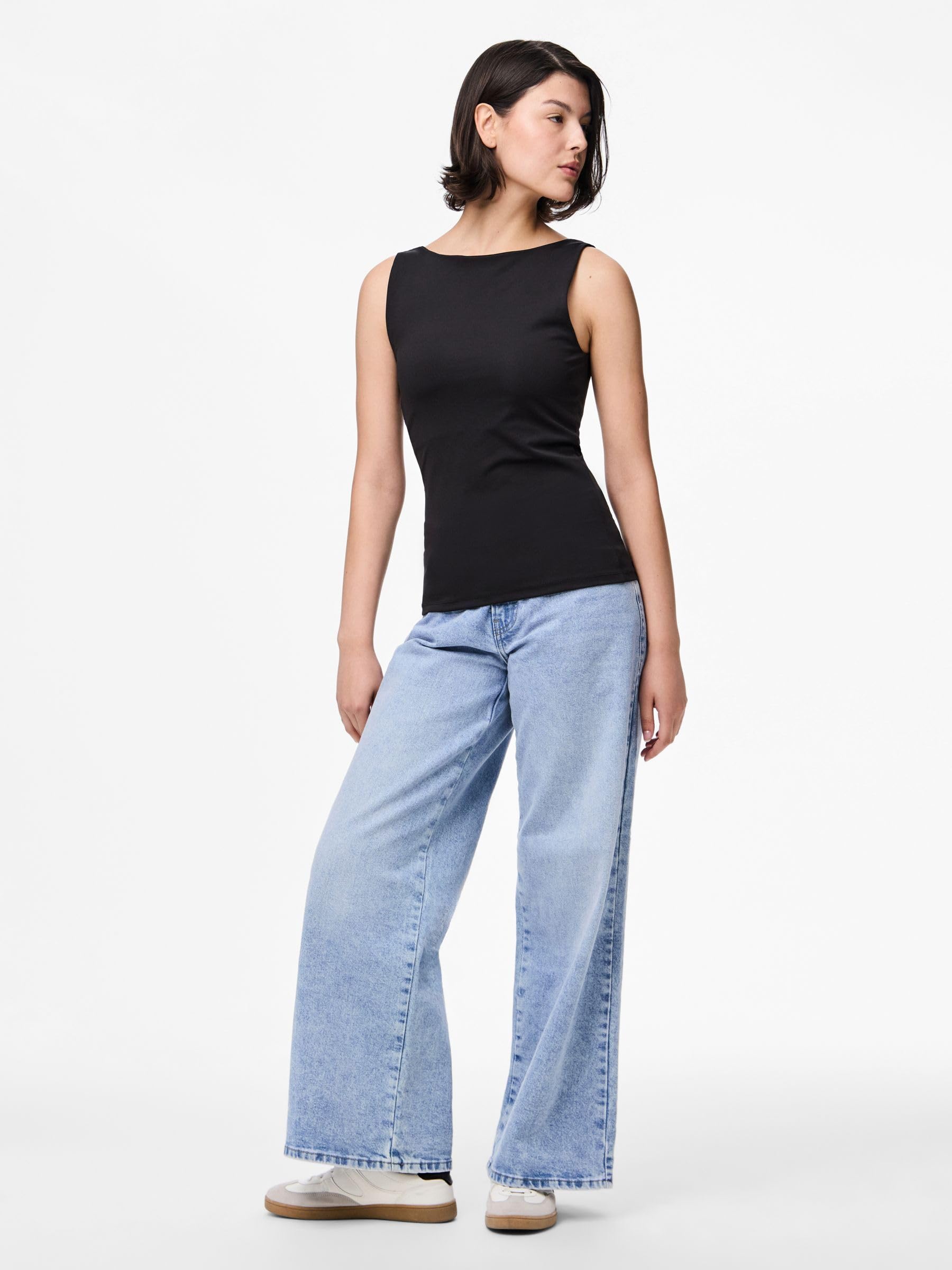 Pieces Pcneja SL Reversible Top Noos BC canottiera S nera