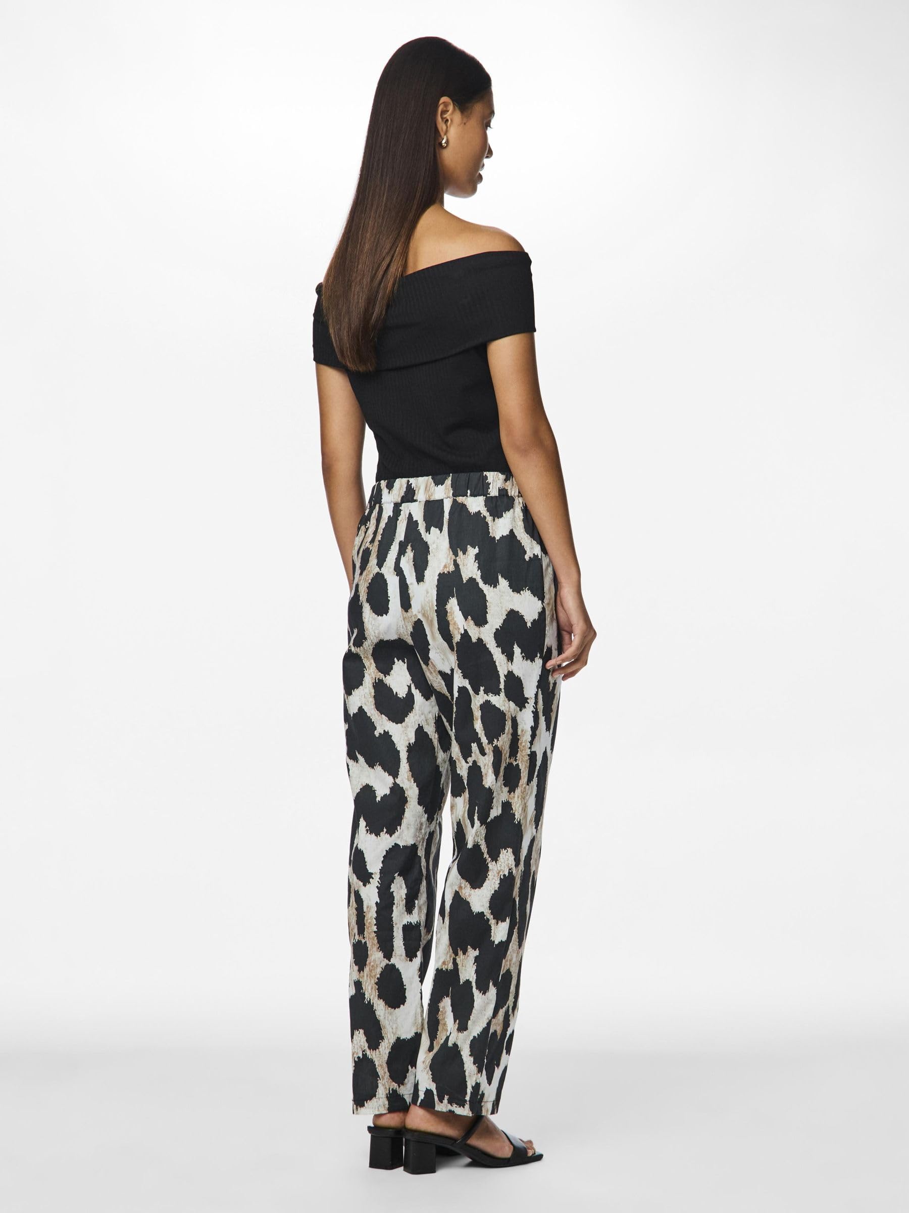 Pieces pantaloni donna in tessuto classici taglia M
