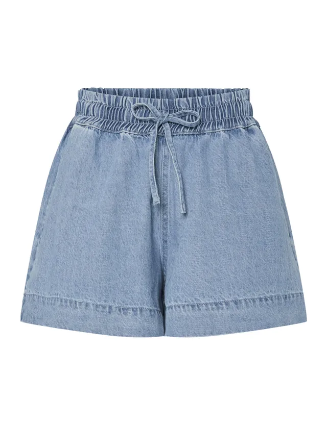 Pieces Pcflora HW Shorts Denim Donna Taglia XS Vita Alta