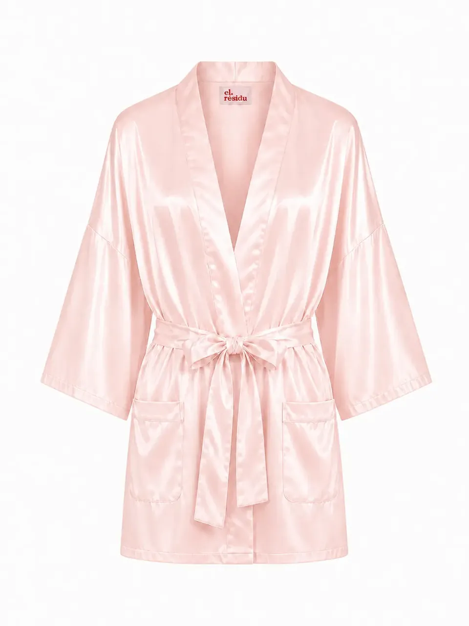 el.residu Asha Satin kimono rosa seta taglia unica