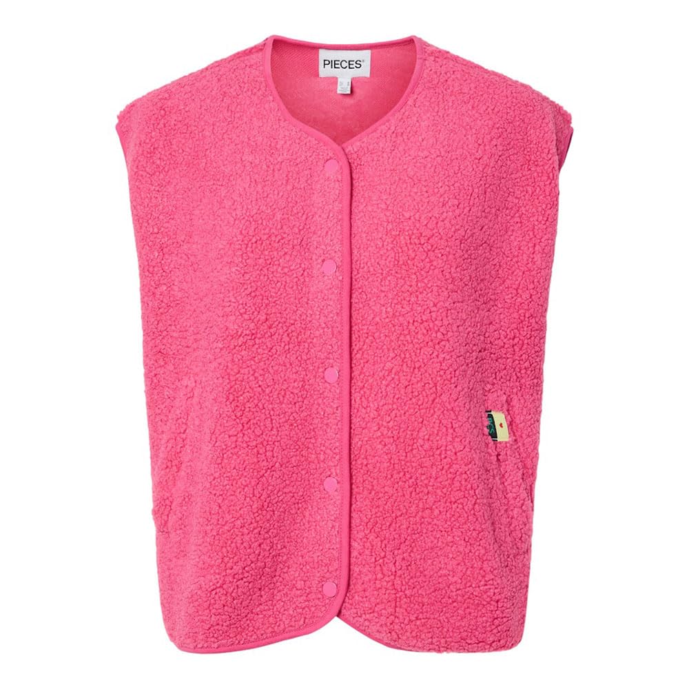 Pieces Katty Teddy gilet donna 2XL in pile