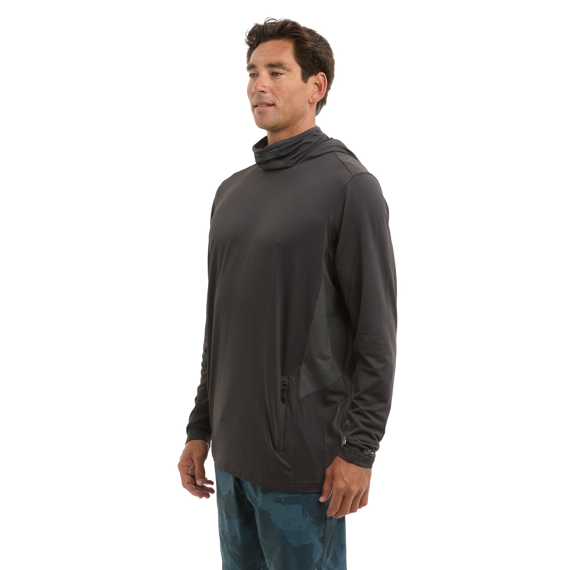 Pelagic Exo-Tech felpa uomo graphite UPF 50+