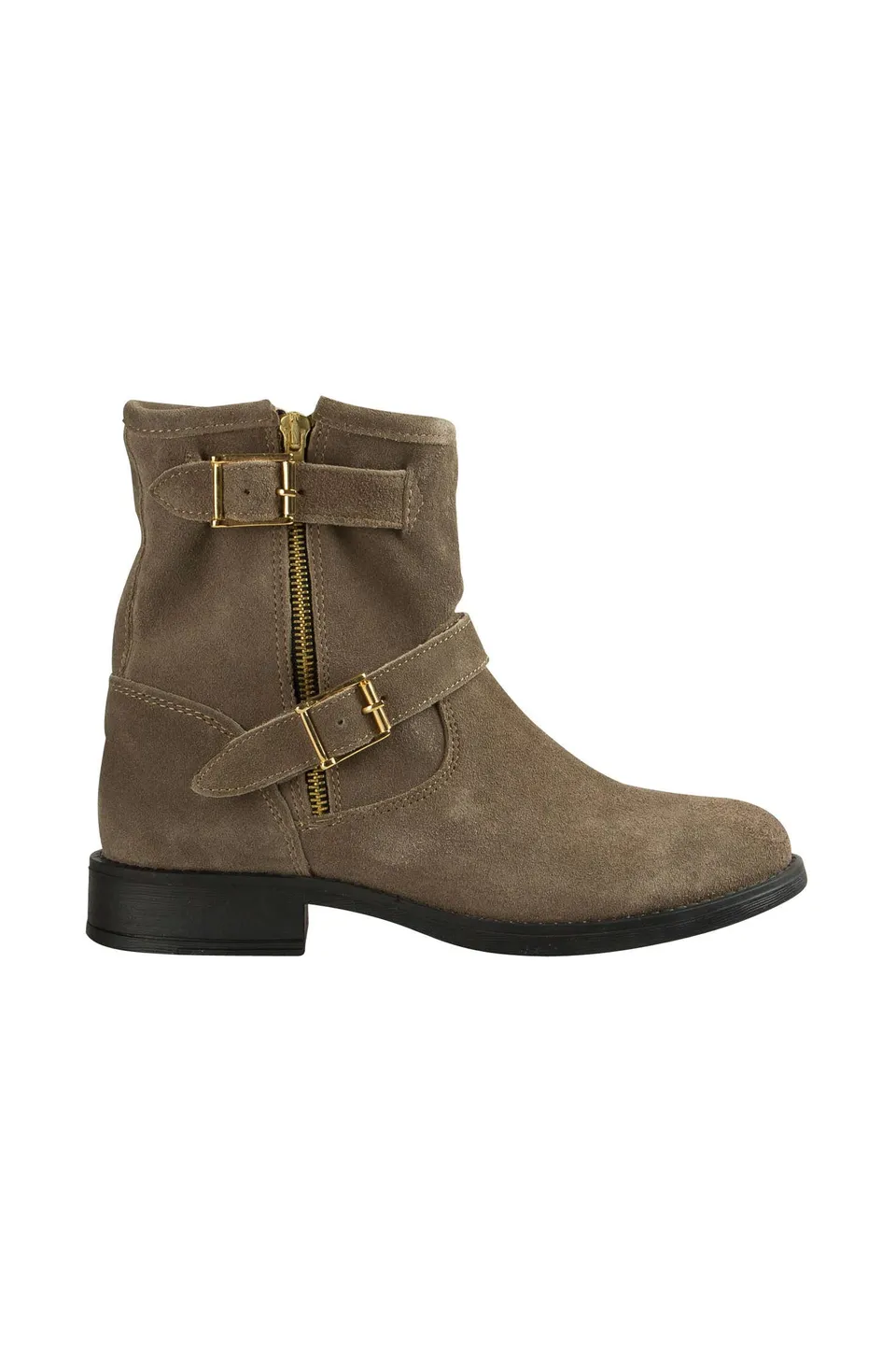 Pieces Iza Suede Zipper Boot stivaletti 40 sabbia