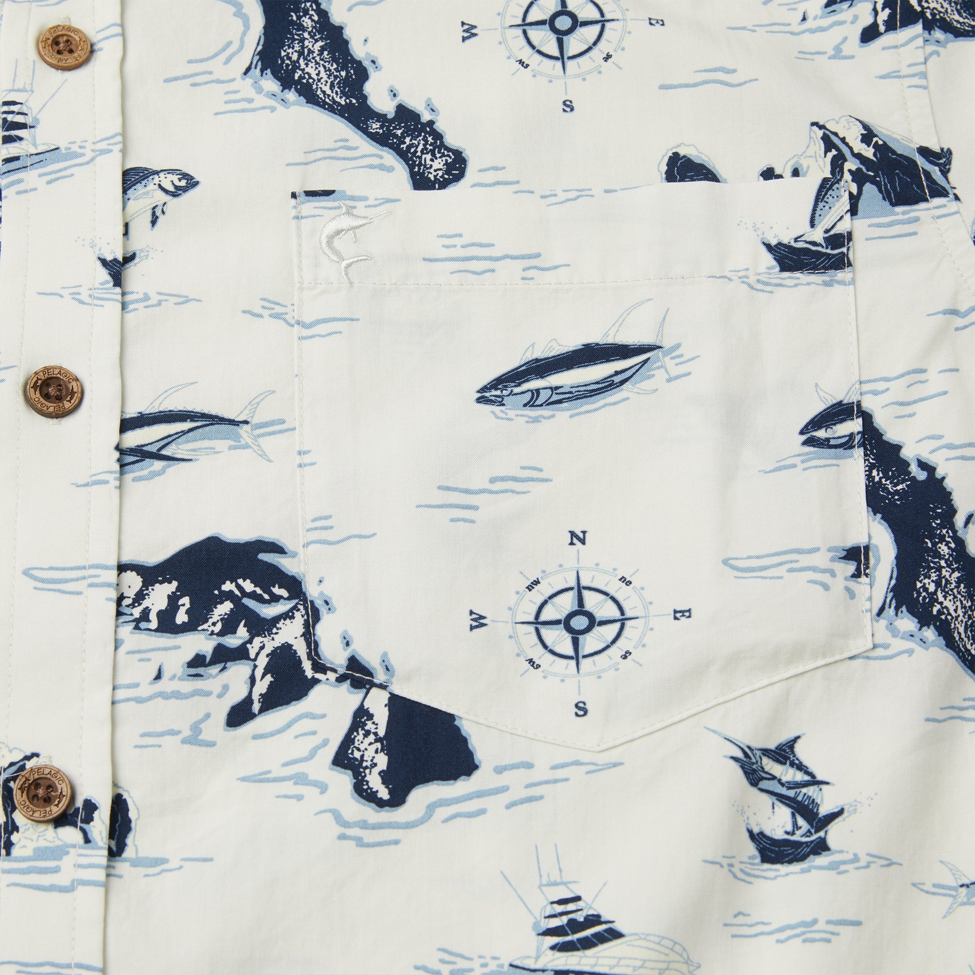 PELAGIC Knockdown camicia uomo Bone UPF 50+